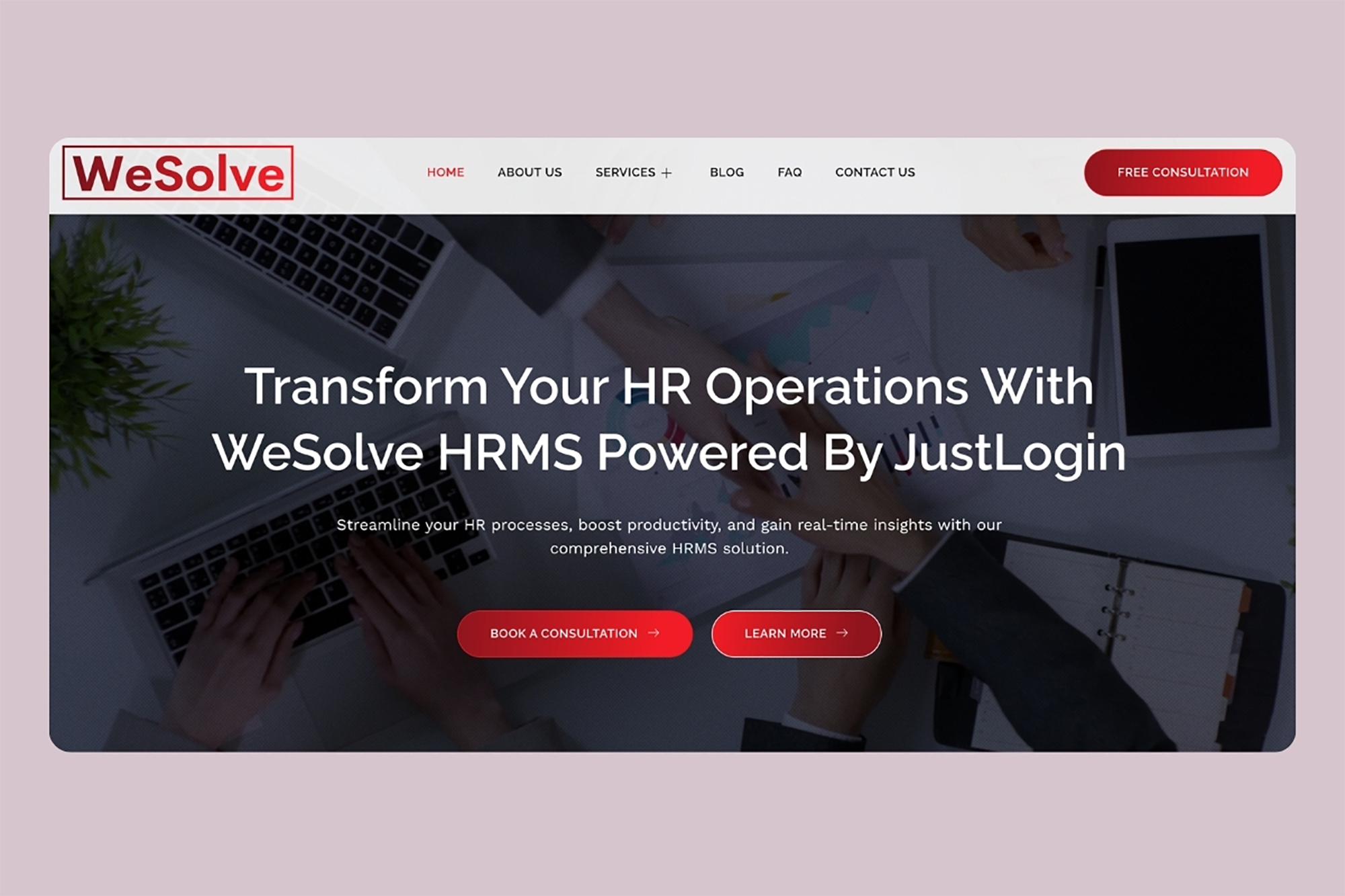 01 - WeSolve Solutions - Homepage hero
