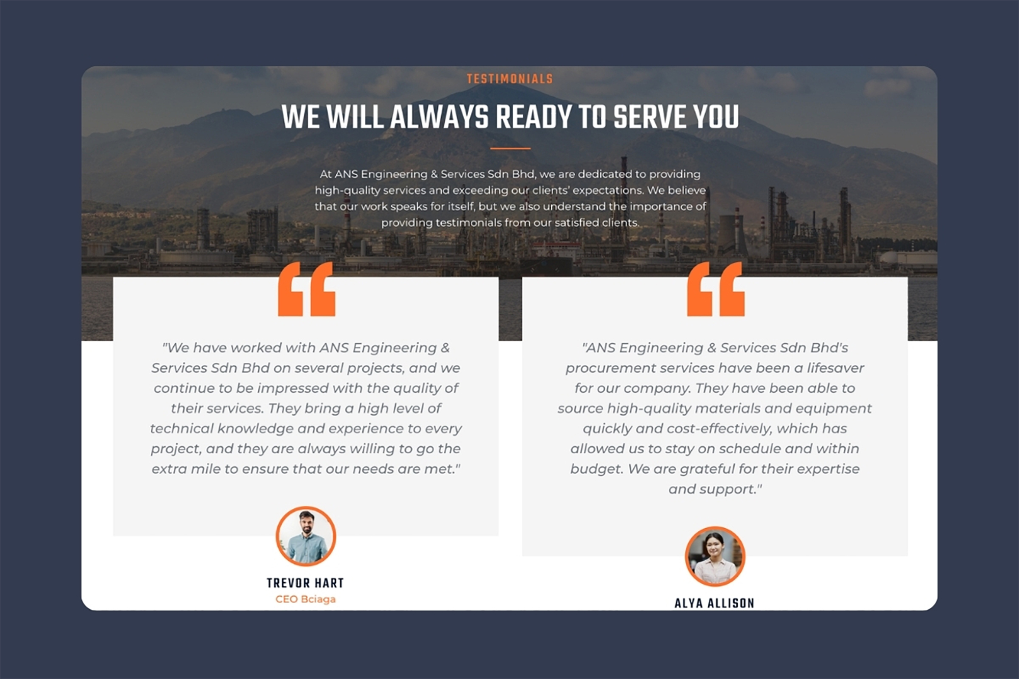 03 - ANS Engineering - Testimonials