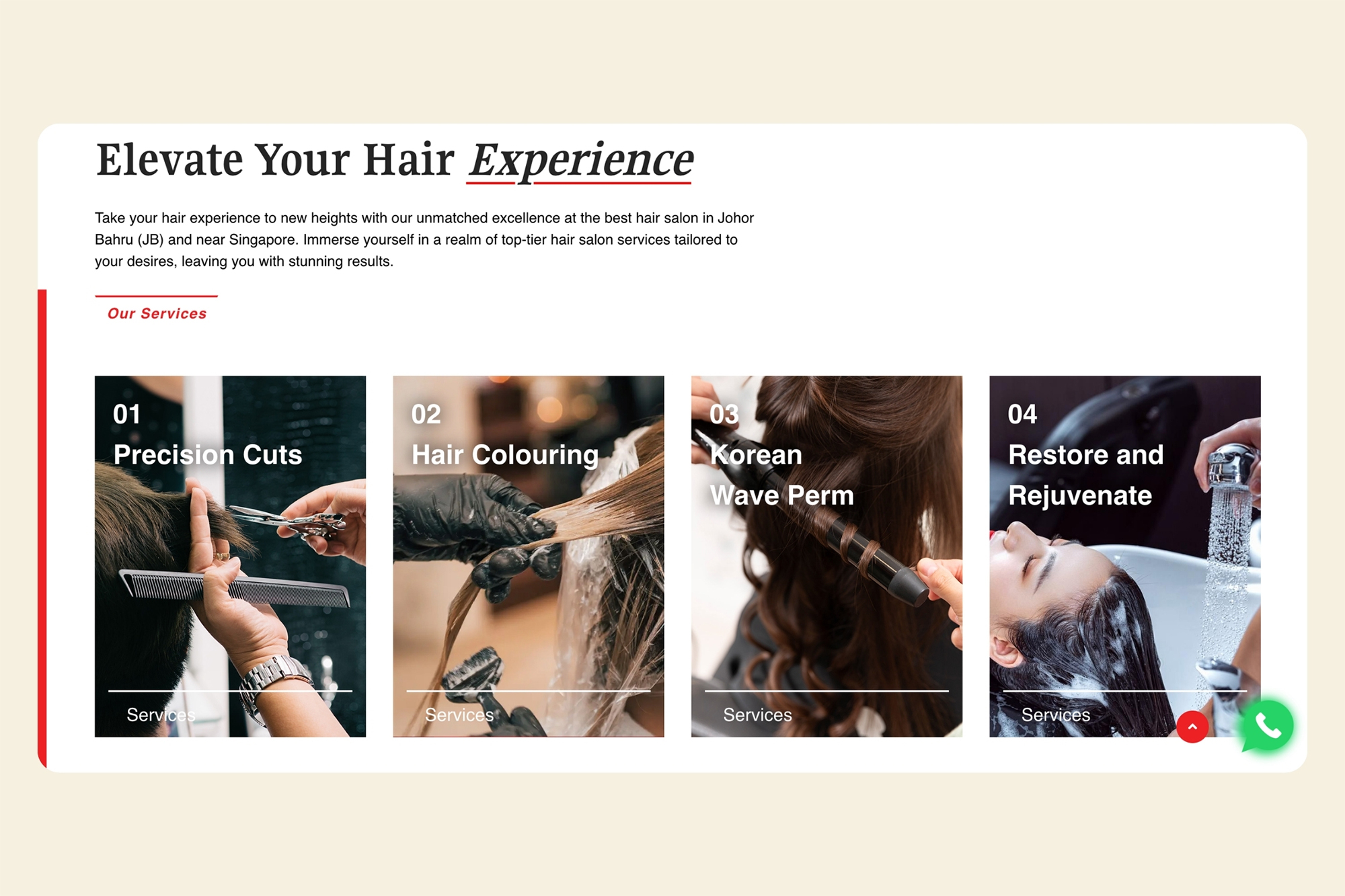 Reds Hairdressing - Services